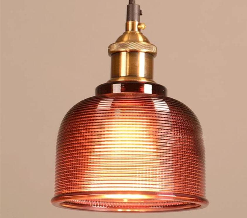 Sosie - Retro Europäische Buntglas-Pendelleuchte