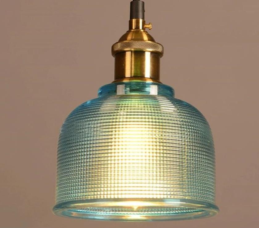 Sosie - Retro Europäische Buntglas-Pendelleuchte